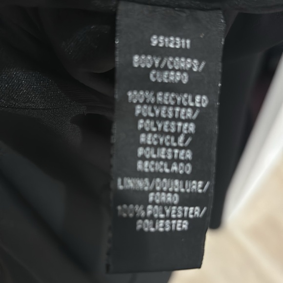 Carmen Marc Valo infusion14 black evening gown white side ruffle full length nwt - Picture 11 of 12